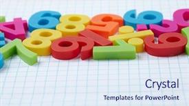  Presentation with abstract numbers - Audience pleasing slide deck consisting of abstract mathematics - color numbers backdrop and a  colored foreground