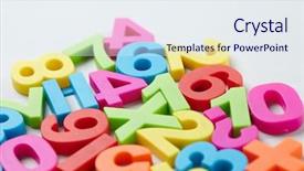  Presentation with abstract numbers - PPT theme with abstract mathematics - color numbers background and a  colored foreground