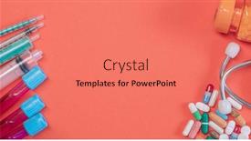  Presentation with abstract medical - Theme with abstract-medical-background-with-stethoscope background and a coral colored foreground