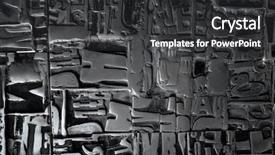  Presentation with letters - Amazing slide set having abstract metal background backdrop and a dark gray colored foreground