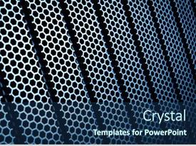 Nano Technology Abstract Metal Grid Background PPT template 80 ...