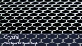  Presentation with metal - Audience pleasing PPT layouts consisting of abstract-metal-grid-background backdrop and a navy blue colored foreground