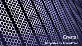  Presentation with grid energy storage - Slides featuring dark purple templates - abstract metal grid background background and a ocean colored foreground