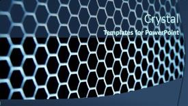  Presentation with blue swoosh abstract design - PPT theme featuring abstract-metal-mesh-background background and a ocean colored foreground