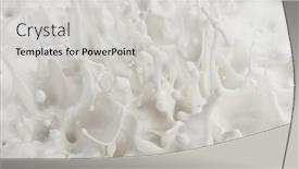  Presentation with milk splashing - Colorful presentation design enhanced with abstract-milk-wavy-background-fresh backdrop and a light gray colored foreground