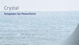  Presentation with sea water - Colorful slide set enhanced with abstract-minimalistic-natural-background backdrop and a sky blue colored foreground