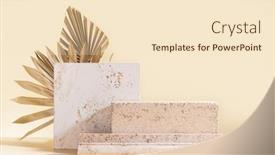  Presentation with abstract leaves - Presentation featuring abstract-modern-still-life-natural background and a lemonade colored foreground