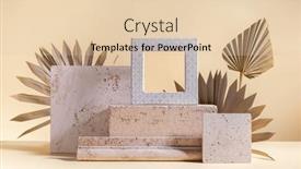  Presentation with abstract leaves - Presentation theme featuring abstract-modern-still-life-natural background and a lemonade colored foreground