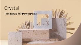  Presentation with abstract leaves - PPT theme enhanced with abstract-modern-still-life-natural background and a lemonade colored foreground