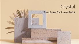  Presentation with abstract leaves - Theme having abstract-modern-still-life-natural background and a lemonade colored foreground