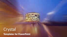  Presentation with blur - Beautiful slide set featuring abstract-motion-blur-london-city backdrop and a red colored foreground