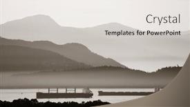  Presentation with vancouver - Cool new presentation with abstract mountain range silhouette in vancouver canada backdrop and a sky blue colored foreground