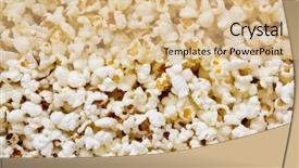  Presentation with popcorn - Amazing theme having abstract movie - corn popcorn texture view backdrop and a coral colored foreground