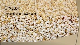  Presentation with corn cartoon - Cool new presentation with abstract movie - corn popcorn texture view backdrop and a coral colored foreground