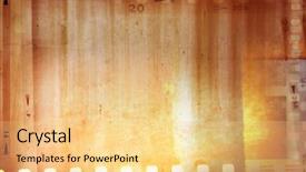  Presentation with film negative - PPT layouts consisting of abstract movie - film negative frames on orange background and a blonde colored foreground