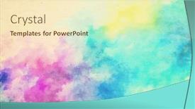  Presentation with abstract watercolor - Presentation theme consisting of abstract-multicolored-watercolor-paintings-paper background and a cream colored foreground