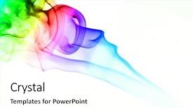  Presentation with mystical - Theme consisting of abstract mystical multi colored smoke background and a white colored foreground