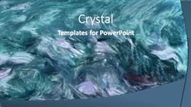  Presentation with mineral - Presentation theme enhanced with abstract-natural-texture-from-cyan background and a teal colored foreground