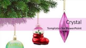  Presentation with white christmas - Audience pleasing presentation design consisting of abstract new year 2016 - christmas tree and toys isolated backdrop and a lavender colored foreground