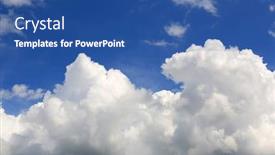  Presentation with abstract blue white - Beautiful slide set featuring abstract-nice-white-clouds backdrop and a ocean colored foreground