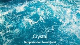  Presentation with water ocean - Audience pleasing presentation consisting of abstract ocean water texture backdrop and a ocean colored foreground