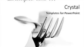  Presentation with silver abstract - Audience pleasing slides consisting of abstract of a silver knife backdrop and a white colored foreground