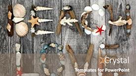  Presentation with rustic love - Presentation design consisting of abstract-of-driftwood-seashells background and a gray colored foreground