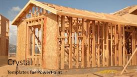  Presentation with abstract 3d construction - Theme consisting of abstract of new home construction background and a  colored foreground