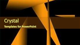  Presentation with abstract gold black - Beautiful presentation theme featuring abstract of six pointed shapes in shades of gold on a black background backdrop and a tawny brown colored foreground