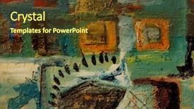  Presentation with oil and gas - Beautiful slides featuring abstract oil and sand painting backdrop and a tawny brown colored foreground