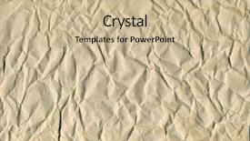  Presentation with old brown paper texture - Audience pleasing PPT theme consisting of abstract old crumpled brown paper backdrop and a soft green colored foreground