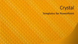  Presentation with textile dyes - Audience pleasing presentation consisting of abstract orange - colourful honeycomb textile background backdrop and a gold colored foreground