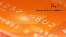  Presentation with credit card - Slides with abstract orange - macro shoot of a credit background and a gold colored foreground