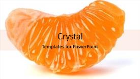  Presentation with orange abstract - Cool new presentation theme with abstract orange - peeled mandarin segment isolated backdrop and a gold colored foreground