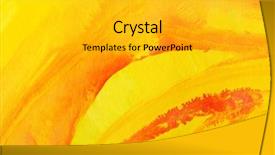  Presentation with yellow paper - Amazing PPT theme having abstract orange - yellow background watercolor on paper backdrop and a light gray colored foreground
