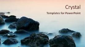  Presentation with art seascape nature sea - Presentation theme featuring abstract organge blue - beautiful seascape composition of nature background and a lemonade colored foreground