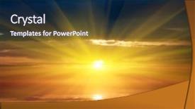  Presentation with sun rising over north america - Amazing PPT theme having abstract organge blue - sunset over lake backdrop and a navy blue colored foreground