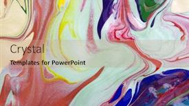  Presentation with paint art - Beautiful PPT layouts featuring abstract-paint-background-color-mix backdrop and a coral colored foreground