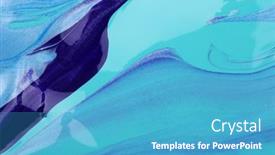  Presentation with fluid - Amazing PPT theme having abstract-paint-background-color-mix backdrop and a teal colored foreground