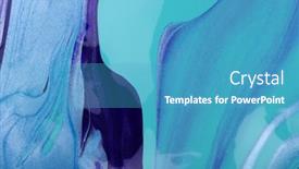  Presentation with paint art - Slide deck enhanced with abstract-paint-background-color-mix background and a teal colored foreground