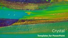  Presentation with fluid - Colorful presentation theme enhanced with abstract-paint-background-color-mix backdrop and a ocean colored foreground