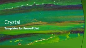  Presentation with paint art - PPT theme with abstract-paint-background-color-mix background and a ocean colored foreground