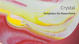  Presentation with fluid - Presentation design having abstract-paint-background-color-mix background and a soft green colored foreground