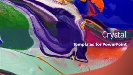  Presentation with paint art - Slide deck having abstract-paint-background-color-mix background and a navy blue colored foreground