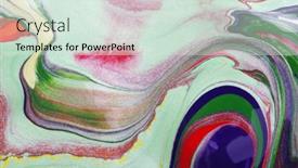  Presentation with paint art - Amazing slide set having abstract-paint-background-color-mix backdrop and a soft green colored foreground