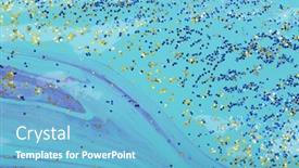  Presentation with paint art - Presentation with abstract-paint-background-color-mix background and a light blue colored foreground