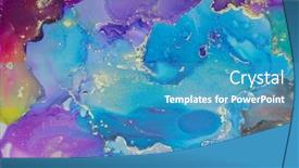  Presentation with abstract alcohol - Slides having abstract-paint-blots-background-alcohol background and a teal colored foreground