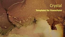  Presentation with abstract gold - PPT theme consisting of abstract-paint-gold-and-brown background and a tawny brown colored foreground