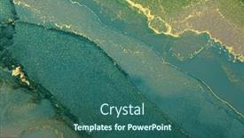  Presentation with abstract wave - Audience pleasing slides consisting of abstract-paint-green-wave-blots backdrop and a ocean colored foreground