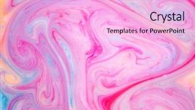  Presentation with psychedelic - Slide deck consisting of abstract paint ink psychedelic background background and a lavender colored foreground